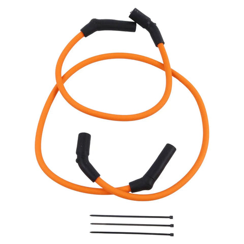 10mm Silicone Orange Spark Plug Wire Kit For Harley Davidson Touring Models FLT FLHT FLHR FLTR 2009 2015 with zip ties