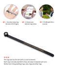 Ring Sizer With Magnifier For Easy Size Reading Clear Lens Ring Measurer 1 Through 17 Reusable Plastic Kit displayed with measurement guide