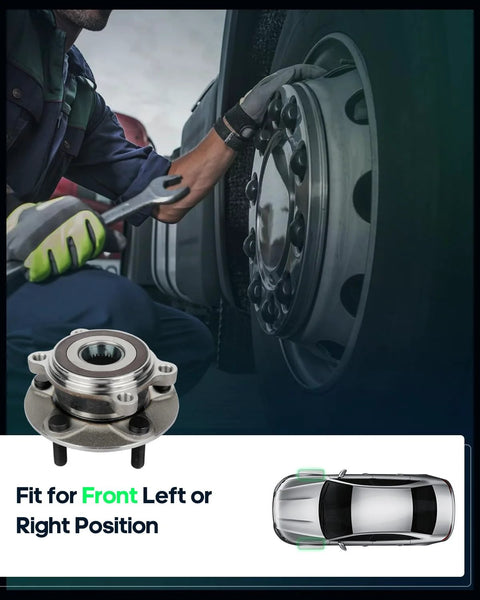 Front Wheel Hub Bearing Assembly For Mazda 3 2014-2018 And Mazda CX-3 2016-2019, 5 Lug, ABS included, installation view