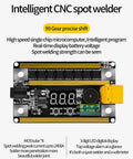 Handheld 12V Spot Welder Control Board Kit With 99 Power Levels And 2400A Peak Output displayed with digital features