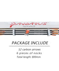 32 Inch Carbon Practice Arrows Set of 12 for Youth Kid Friendly Compound and Recurve Bow Orange Removable Nocks