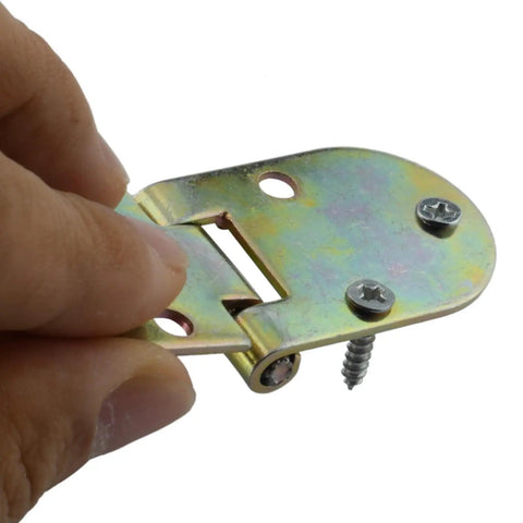 Two Pack Metal Flush Hinges 180 Degree Cabinet Hinges For Doors Semicircular Decorative Hardware Includes Screws 72 By 28 Mm
