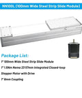 Top Shelf 100mm Wide Aluminum Enclosed Ball Screw Linear Slider With 57 Stepper Motor Driver Rock Solid Precision Actuator Kit with rail and motor.