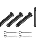 4 Pack M8x40mm Single Hole Clevis Pins Black Finish For Quick Release Heavy Duty Pins For Farm Gear Shop Builds Rigging Furniture Assembly And DIY Projects, with split pins