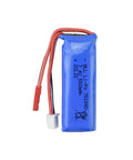 Close-up of a 2 Pack 7.4V 550mAh LiPo Battery With 2 In 1 Charger For WLtoys K969 K979 K989 K999 P929 P939 RC Cars.