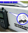 Heavy Duty Tie Down Straps With Cam Buckles And Stainless Brackets For Battery Boxes And Cargo Secure Mount Kit Weatherproof Marine Grade on a boat surface.