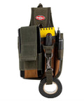 Front view of Rear Guard Pouch With FlapFit For Tools, A 5-Pocket Utility Organizer From Original Series 54120 in durable brown.
