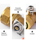 Swing By And Grab This Smooth Running Brass Ball Valve With Hose Barb showing exquisite workmanship and durable aluminum material.