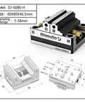 Skip No Sweat Setup With This Heavy Duty Self Centering Machinist Vise Delivering Hella Precise Jaw Alignment And Lightning Fast Clamping For Multi Axis Metal Working Fixtures, model DJ-6080-H, size 60x80x46.5mm.