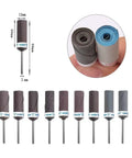10 Pcs Mixed Grit Sandpaper Drum Set For Dremel Rotary Tools, variety of sanding sleeves with 1/8 inch shank, 180 to 2000 grit range