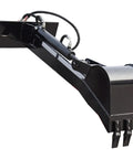 Heavy Duty Skid Steer Loader Attachment Digger Hoe With 12 Inch Bucket And 59 Inch Digging Depth, Universal Quick Tach