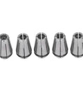 Collet Chuck Set For CNC Lathes And Milling Machines, 5-Piece D6 To D8 Range, Pro Grade High-Precision Spring Steel Collets