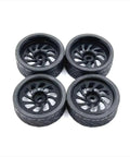 Metal Upgrade Racing Steering Wheel For RC Cars Two Width Or Narrow 26.5mm Outer Diameter Black Durable Stable Performance
