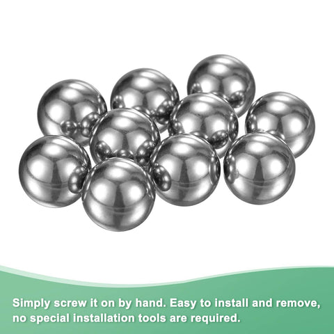 20 Pack Threaded Ball Nut Knobs M5x12mm Carbon Steel Female Threads Ball Nut Caps Chrome Tone for Lighting Fixtures
