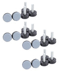 M6 Thread PTFE Levelers Anti Slip Glides For Chairs Tables Cabinets 20 Pack Easy Move Pads visible on white background