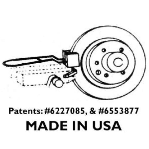 Illustration of PN-71B Clip-On Silencer For Pro-Cut On-The-Car Brake Lathes with patents and 'Made in USA' label.