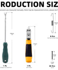 Top Shelf Couch Spring Repair Kit Straight Up With No Sag Coils tools showing U-shaped screwdriver, nail lifter, and spring clips.