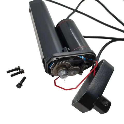 Heavy Duty Linear Actuator Motor DC 12V 24V Smooth Stroke with gears, wires, and attachment for industrial automation projects.