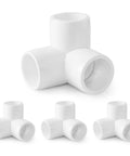 3-Way PVC Pipe Fittings Half Inch White SCH40 Furniture Grade Tee Elbow Corner Connectors 12 Pack Fits Half Inch PVC Pipes