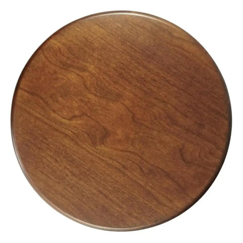 Top view of Dope 12 Inch Live Edge Cherry Wood Lazy Susan Spin Tray For Dining Table Centerpiece And Spice Organizer Smooth 360 Degree Rotation