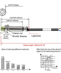 Diagram of M12 Inductive Proximity Sensor Switch With Four Millimeter Sensing Distance AC Power 100 To 240 Volts Two Wire Normally Open Output