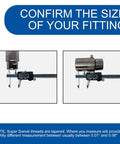 Size confirmation for Super Swivel 1 Inch Heavy Duty Hose Reel Swivel with Grease Zerk Fitting, measuring 0.250 inches.