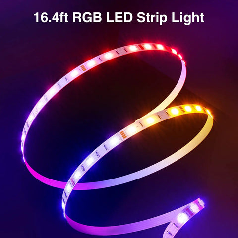 Smart LED Strip Lights 16.4ft RGB With Alexa Voice Control, Gosund App, WiFi 2.4GHz, Music Sync, Dimmable Color Changing TV Backlight