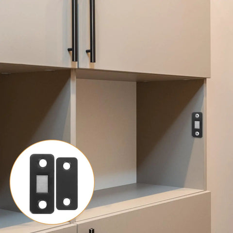 12 Pack Magnetic Cabinet Door Catches For Cabinets And Drawers Ultra Thin Stainless Steel Closure on modern cabinet