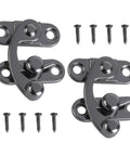 Swing Arm Latch Antique Cabinet Hardware For Jewelry Box And Suitcase Left And Right Clasp Set Of 2, metal with screws