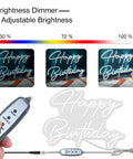 Large Happy Birthday LED Neon Sign 28 Inch Dope Neon Light with dimmer and adjustable glow settings