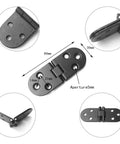Four Pack Folding Flip Top Hinges In Zinc Alloy Black For Doors Flaps Tables Cabinets And More Replacement Hardware With Smooth Heavy Duty Rotation