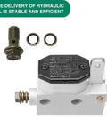Hydraulic Brake Master Cylinder Pump For Go Kart ATV UTV 4 Wheel Motorcycle Mods showing aluminum body and components