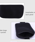 Travel Money Belt With RFID Blocking Slim Hidden Pouch Under Your Clothes For Passport Cash Cards And Documents Black with mesh back and hidden pocket