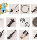 Kick Ass 350W Mini Electric Bench Grinder And Polisher Complete Kit with accessories including flexible shaft and grinding wheels.