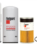 Top Shelf Cummins Diesel Filter Kit With Oil Fuel Water Separators LF14000NN FF2200 FS19729, heavy duty three-piece maintenance kit components.
