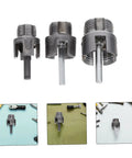 Kontonty 3 Pc Pipe Threader Set For Metal And Pvc Pipes Compatible With Electric Drill For Internal External Threading showing three threading tools.