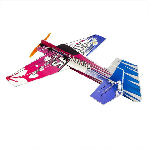 Sakura EPP Foam RC Plane Kit 420mm Wingspan Rad Aerobatic Beast shown from above with colorful graphics and durable design.