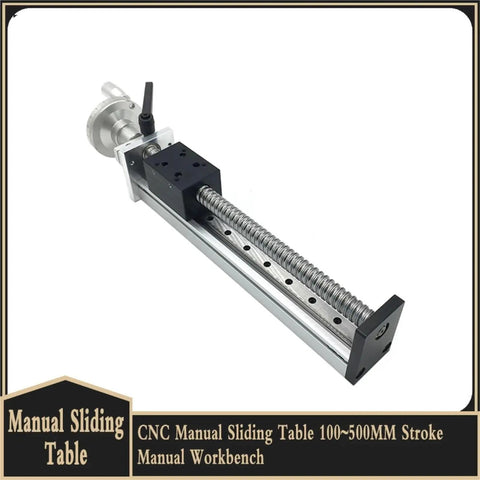 Heavy Duty CNC Manual Sliding Table With Precision Ballscrew SFU1204 featuring 700MM Stroke and robust design for machine projects.