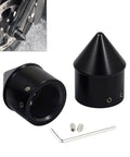 Harley Front Axle Nut Covers CNC Aluminum Axle Caps For Touring Softail Dyna Street Glide Road King Iron 883 Fat Boy 2002-2024