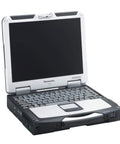 Solid As A Rock Refurbished Laptop Featuring Intel Core I5 At 2.6 Ghz, 16GB Ram, 1TB Storage, 13.1 Inch Sunlight Readable Touchscreen, Wireless Networking, Optical Drive And Windows 7 Pro in open position.
