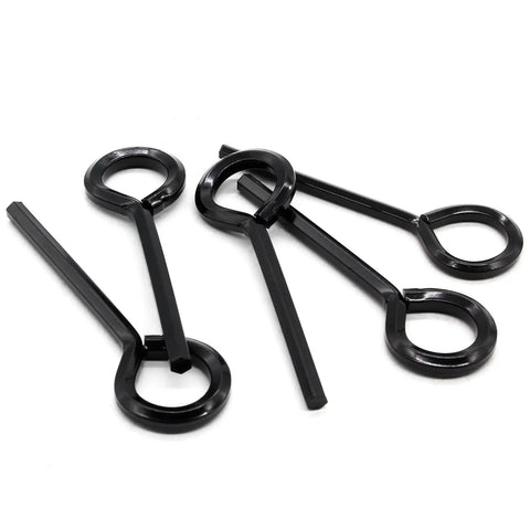 12 Piece Hex Dogging Key Set With Full Loop For Key Ring Built Tough Heavy Duty Annular Allen Wrench in black
