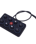 8 Gang LED Switch Panel With Auto Dimmable Touch Control For Car Boat SUV, rugged 12V 24V power box, easy install, top view