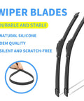 Beefed Up All Season Silicone Wiper Blades 26 Inch And 22 Inch Replacement For Toyota Venza 2009 To 2015, Honda Civic 2006 To 2015