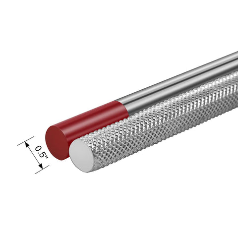 Two Pack Winding Bars For Garage Door Torsion Springs One Half Inch Diameter By Seventeen Point Five Inch Length Heat Treated Forty Five Steel With Knurled Non Slip Handle Handy Heavy Duty DIY Tool For Safe Tensioning And Unwinding