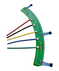 Revamp Your Rig With This Rock Solid Hall Sensor Board 215 PCB Control Module 4.33 Inch curved control board with colored wires.