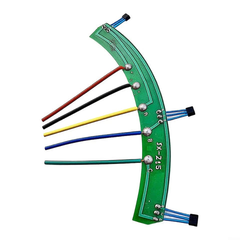 Revamp Your Rig With This Rock Solid Hall Sensor Board 215 PCB Control Module 4.33 Inch curved control board with colored wires.