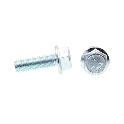 Serrated Flange Hex Bolts 5/16 Inch-18 X 1 Inch Built Tough Zinc Plated Case Hardened 25 Pack Built-In Flange With Serrations No Washer