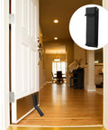 Kickdown Door Stop Stainless Steel No Punchin Install Heavy Duty Door Wedge for top or bottom use in hallway