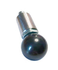 Heavy Duty Steel Spring Loaded Ball Handle Pull Pin For Quick Change And Adjustable Height In Racking Systems, Three Eighths Inch Diameter Pin With One And A Half Inch Exposed Length, Dowel Pin With Screw Lock Platform close-up view