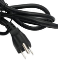 Close-up of a black power cord with a standard plug end, used for the Electronic Digital Length Meter Counter.